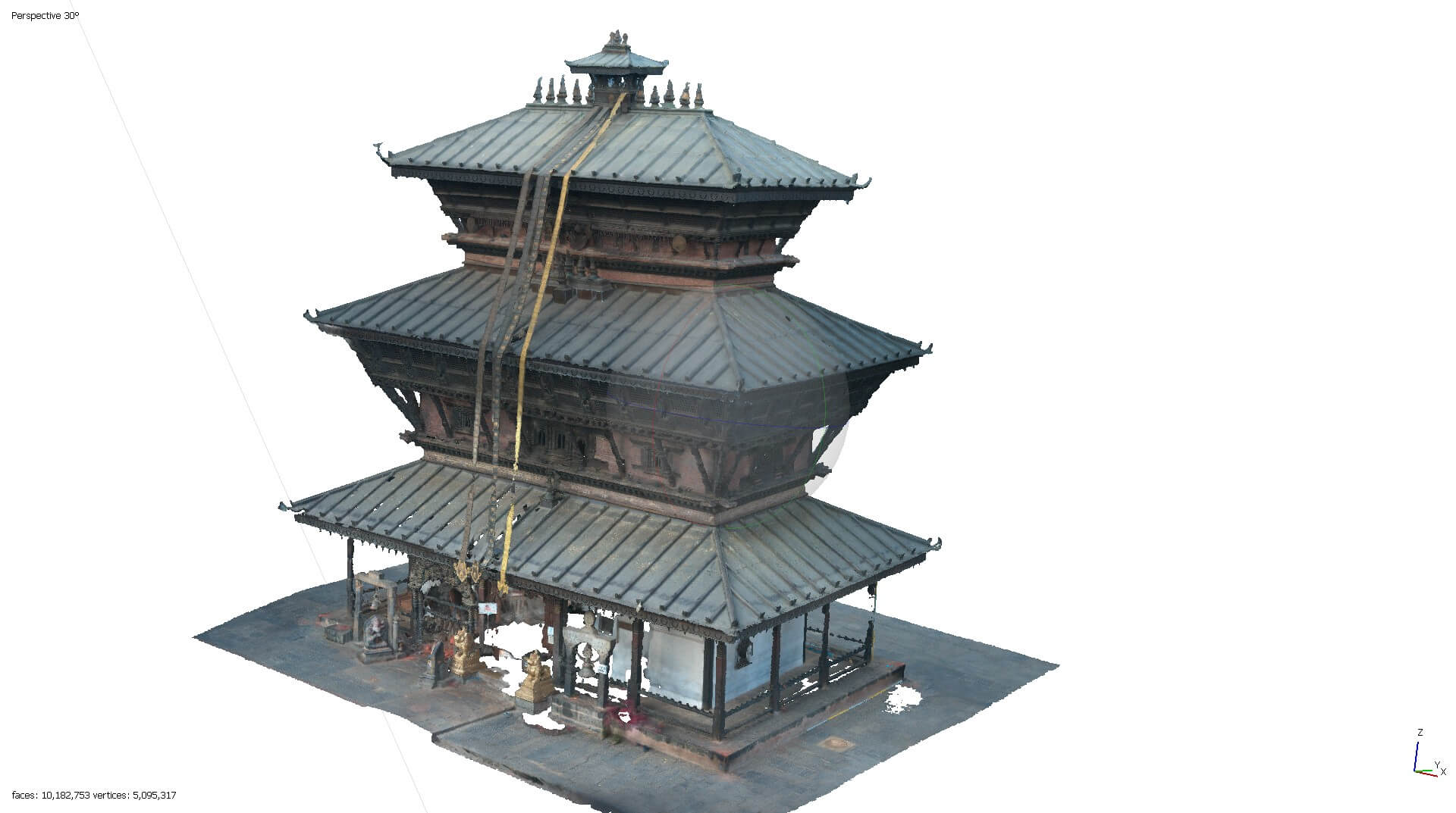 BaghBhairab Temple 3D Model View 3
